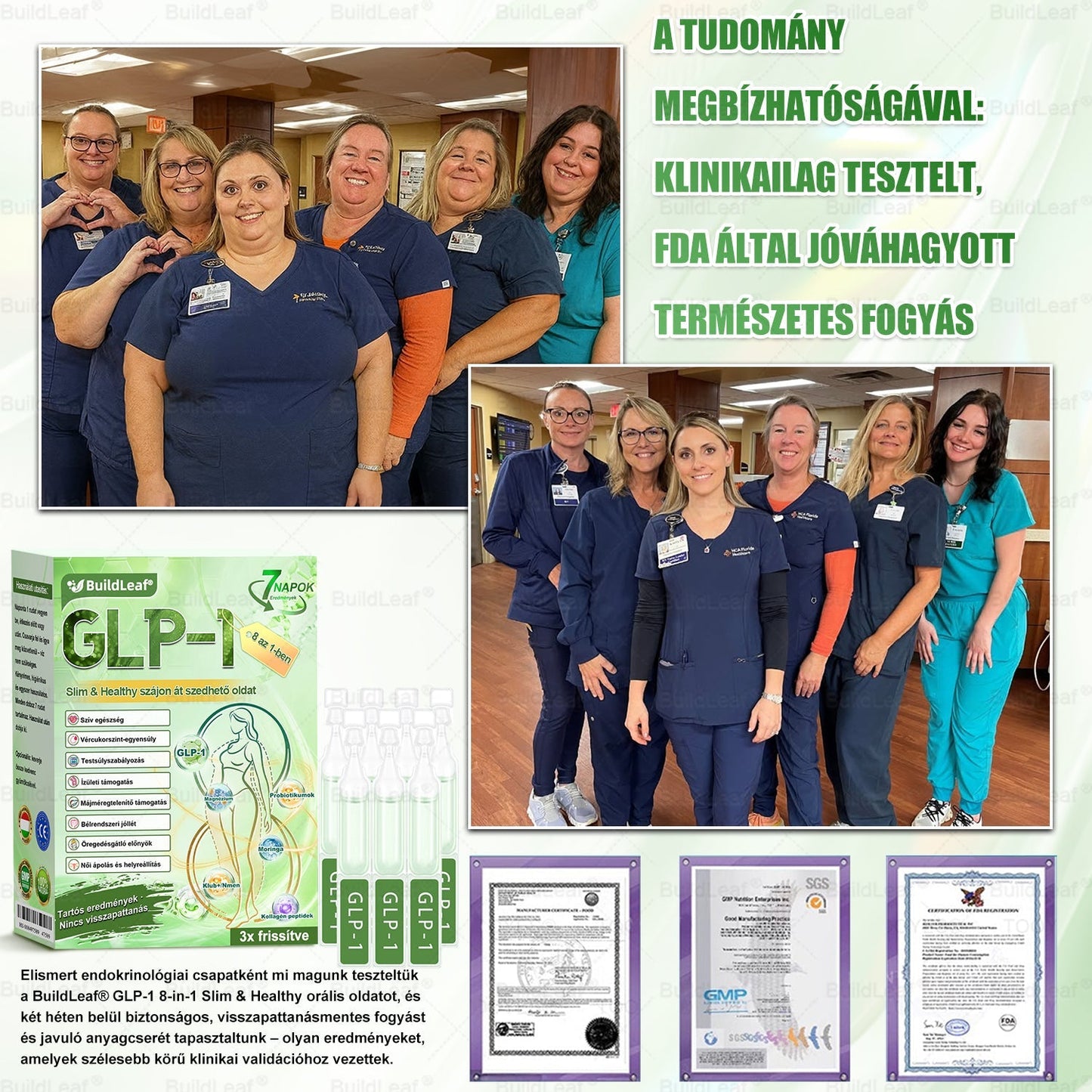 🌿𝑩𝒖𝒊𝒍𝒅𝑳𝒆𝒂𝒇® GLP-1 8 az 1-ben Fit & Vital Szájon át szedhető oldat – Napi egyszer, 7 nap alatt látható változás / Elhízás, szív- és érrendszeri egészség, cukorbetegség, alvási apnoe, bélrendszer egészsége, ízületi problémák és még sok más esetén