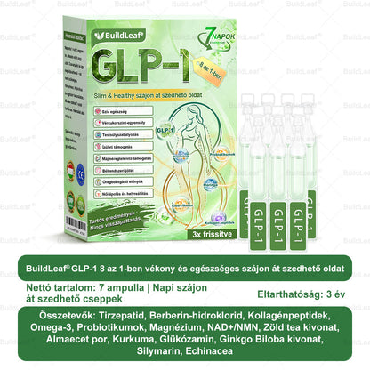 🌿𝑩𝒖𝒊𝒍𝒅𝑳𝒆𝒂𝒇® GLP-1 8 az 1-ben Fit & Vital Szájon át szedhető oldat – Napi egyszer, 7 nap alatt látható változás / Elhízás, szív- és érrendszeri egészség, cukorbetegség, alvási apnoe, bélrendszer egészsége, ízületi problémák és még sok más esetén